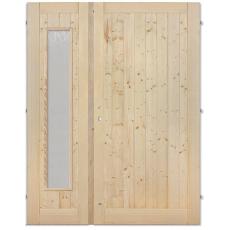 PALUBKOVÉ DVOUKŘÍDLOVÉ DVEŘE DL.SKLO 2 ZATEPLENÉ