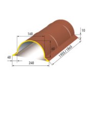 HŘEBENÁČ OBLÝ NA STŘECHU – DÉLKA 1945 mm
