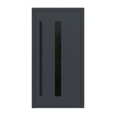 HLINÍKOVÉ VCHODOVÉ DVEŘE P90 M21 1100×2400 mm – ANTRACIT DB703 - PRAVÉ