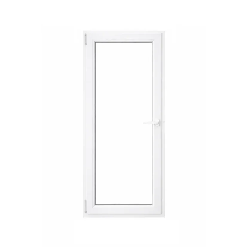 BALKONOVÉ DVEŘE PVC 850x2050 - BÍLÉ - Otevírání: Pravé