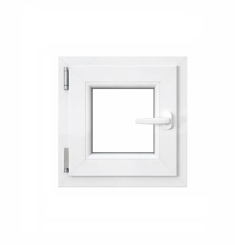OKNO PVC 450x450 - BÍLÉ - Otevírání: Pravé