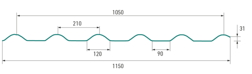 STŘEŠNÍ PLECHOVÁ KRYTINA H3