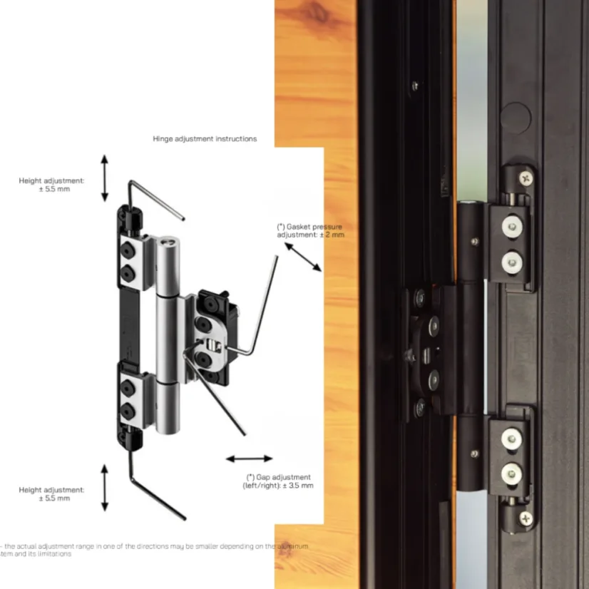 HLINÍKOVÉ VCHODOVÉ DVEŘE P90 M21 1100×2400 mm – ANTRACIT DB703 - PRAVÉ