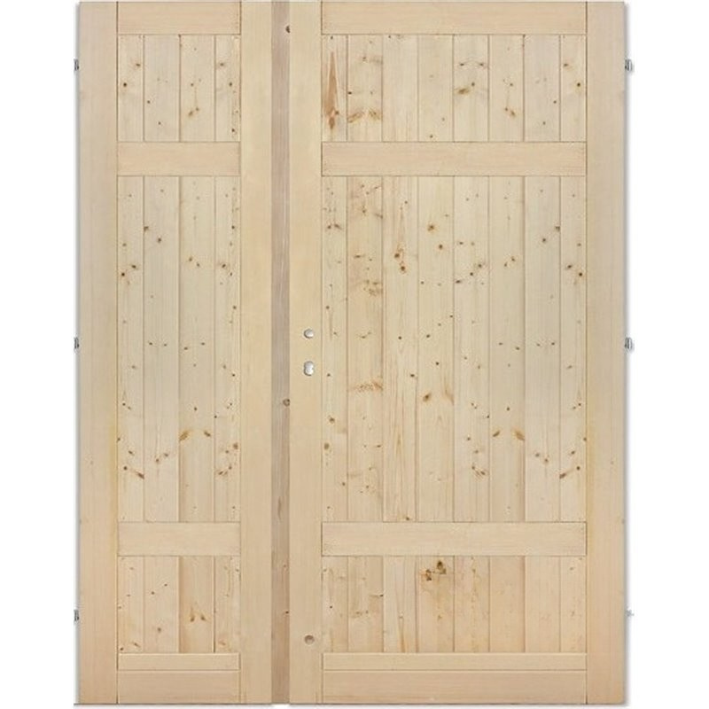 PALUBKOVÉ DVOUKŘÍDLOVÉ DVEŘE PLNÉ 2 ZATEPLENÉ