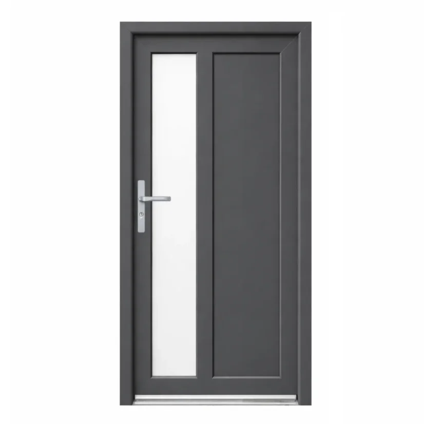 VCHODOVÉ DVEŘE PVC 1000×2050 mm – bílá/antracit