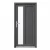 VCHODOVÉ DVEŘE PVC 1000×2050 mm – bílá/antracit