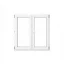 OKNO PVC 1465x1435 - ZLATÝ DUB - 2K (dvoukřídlé)