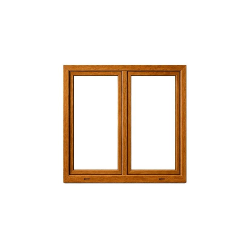 OKNO PVC 1165x1135 - ZLATÝ DUB - 2K (dvoukřídlé)
