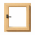OKNO DŘEVĚNÉ - 80x80 CM