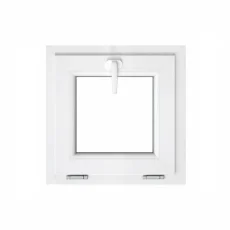 OKNO PVC 565x535 - BÍLÉ - SKLOPNÉ